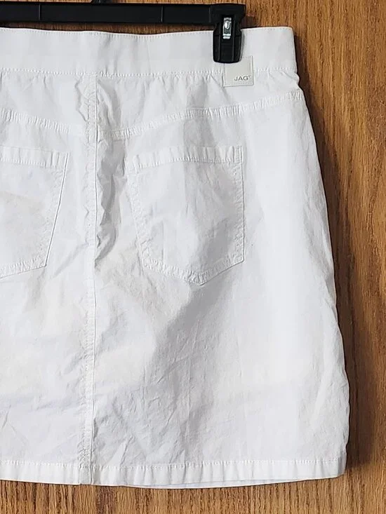 JAG JEANS On The Go Mid-Rise Skort White - Sz 8 - NEW - Picture 6 of 8